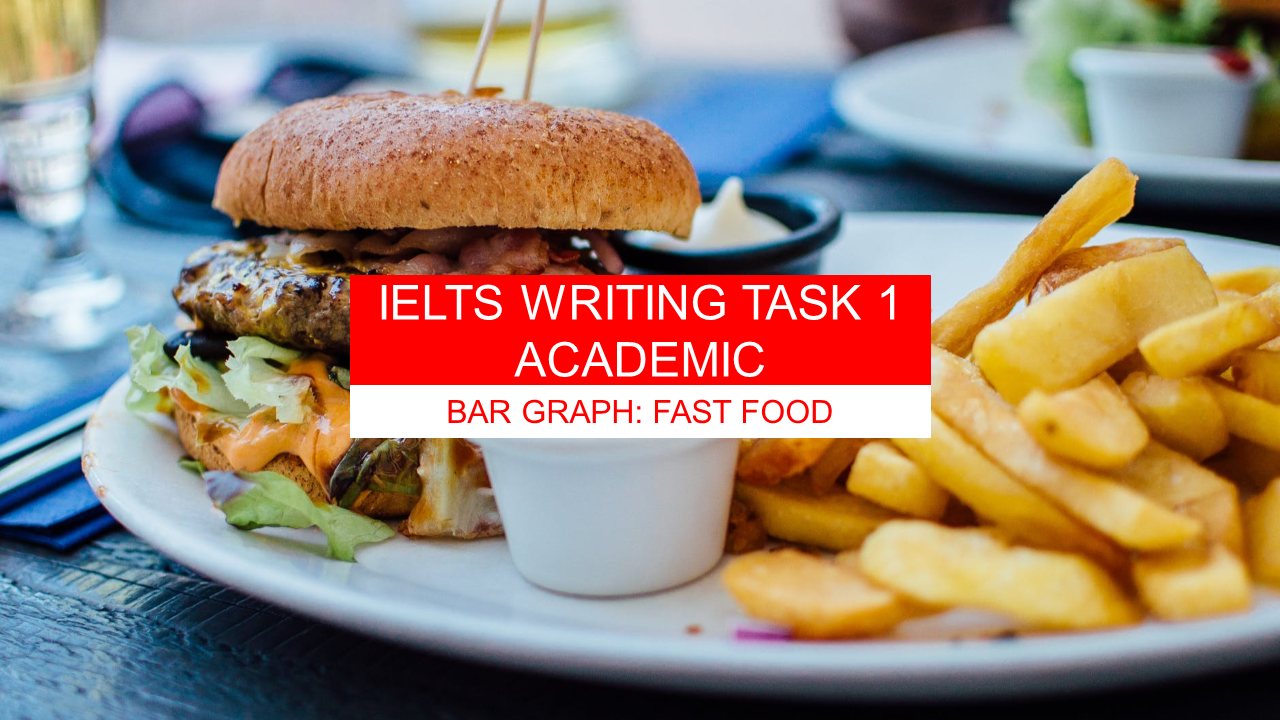 IELTS Academic Task 1 - Bar Graph , fast food